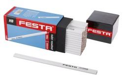 (obrázek pro) Tužka tesařská FESTA 250mm HB (bílý lak)