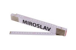 (obrázek pro) Metr skládací 2m MIROSLAV (PROFI,bílý,dřevo)