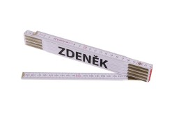 (obrázek pro) Metr skládací 2m ZDENĚK (PROFI,bílý,dřevo)