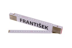 (obrázek pro) Metr skládací 2m FRANTIŠEK (PROFI,bílý,dřevo)