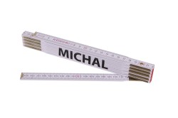 (obrázek pro) Metr skládací 2m MICHAL (PROFI,bílý,dřevo)