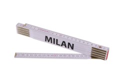 (obrázek pro) Metr skládací 2m MILAN (PROFI,bílý,dřevo)