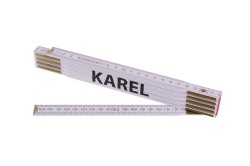 (obrázek pro) Metr skládací 2m KAREL (PROFI,bílý,dřevo)