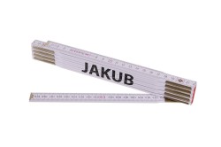 (obrázek pro) Metr skládací 2m JAKUB (PROFI,bílý,dřevo)