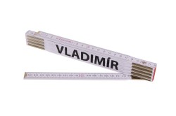 (obrázek pro) Metr skládací 2m VLADIMÍR (PROFI,bílý,dřevo)