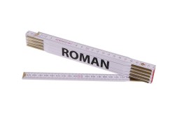 (obrázek pro) Metr skládací 2m ROMAN (PROFI,bílý,dřevo)