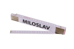 (obrázek pro) Metr skládací 2m MILOSLAV (PROFI,bílý,dřevo)
