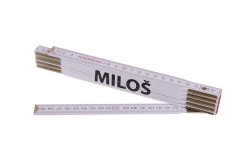 (obrázek pro) Metr skládací 2m MILOŠ (PROFI,bílý,dřevo)