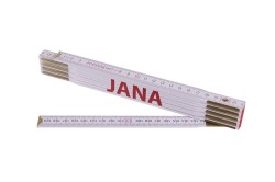 (obrázek pro) Metr skládací 2m JANA (PROFI,bílý,dřevo)
