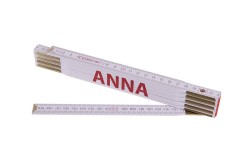 (obrázek pro) Metr skládací 2m ANNA (PROFI,bílý,dřevo)