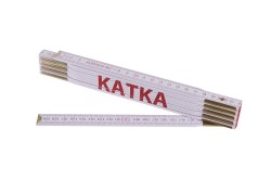 (obrázek pro) Metr skládací 2m KATKA (PROFI,bílý,dřevo)