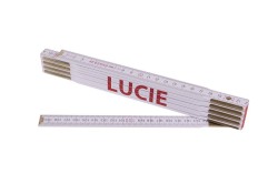 (obrázek pro) Metr skládací 2m LUCIE (PROFI,bílý,dřevo)