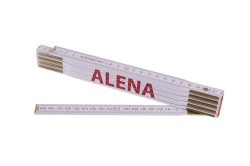 (obrázek pro) Metr skládací 2m ALENA (PROFI,bílý,dřevo)