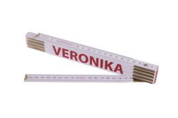 (obrázek pro) Metr skládací 2m VERONIKA (PROFI,bílý,dřevo)