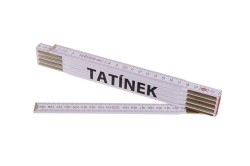 (obrázek pro) Metr skládací 2m TATÍNEK (PROFI,bílý,dřevo)