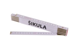 (obrázek pro) Metr skládací 2m ŠIKULA (PROFI,bílý,dřevo)