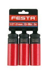 (obrázek pro) Hlavice na kola FESTA CrMo 1/2″ 21mm 3x(D)