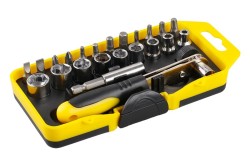 (obrázek pro) Sada oboustranná ráčna s bity a adaptery 1/4″ 23ks