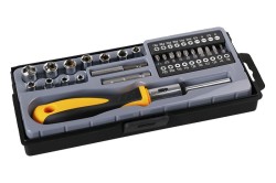 (obrázek pro) Sada ráčnový šroubovák s bity a adaptéry CrV 36ks