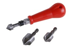 (obrázek pro) Sada odjehlovací frézy 3ks rukojeť 1/4&Prime;