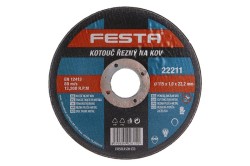 (obrázek pro) Kotouč řezný FESTA na kov 115x1x22.2mm