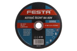 (obrázek pro) Kotouč řezný FESTA na kov 180x2.5x22.2mm