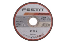 (obrázek pro) Kotouč řezný FESTA INDUSTRY na kov 115x1.6x22.2mm