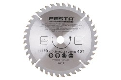 (obrázek pro) Kotouč pilový FESTA SK 190/3.2/20,16mm 40T