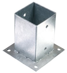 (obrázek pro) Patka sloupku 81x81x150mm tl. 1.8mm ZN