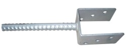 (obrázek pro) Patka sloupku U 121x60x100mm tl.4mm trn 18x200mm ZN