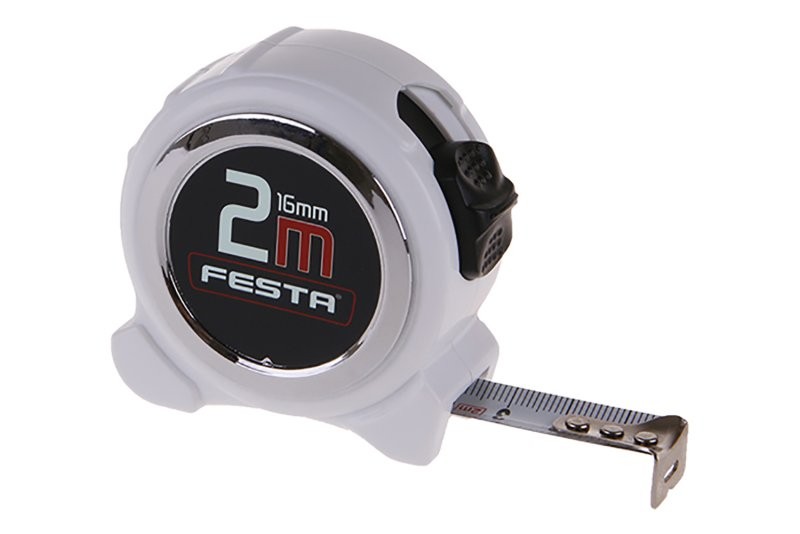 (obrázek pro) Metr svinovací FESTA 2mx16mm BÍLÝ