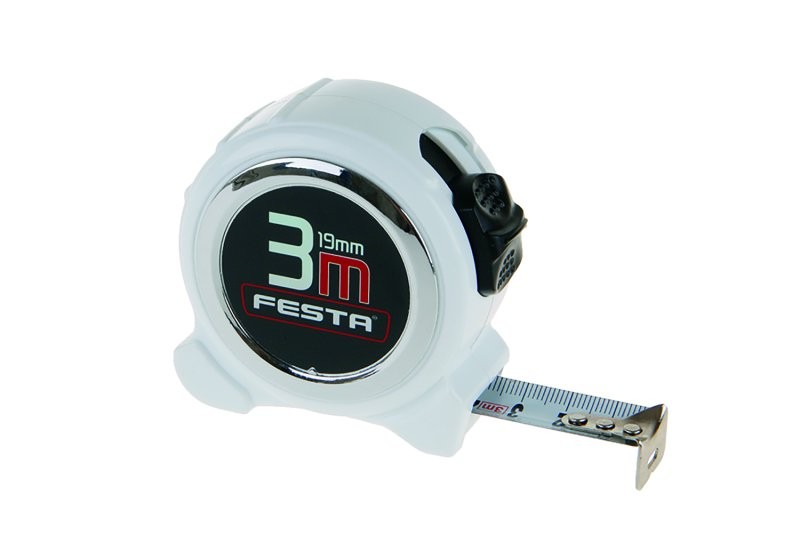 (obrázek pro) Metr svinovací FESTA 3mx19mm BÍLÝ