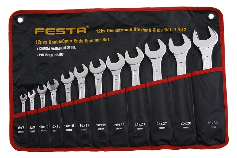 (obrázek pro) Sada otevřené kl. FESTA CrV 12ks 6-32mm