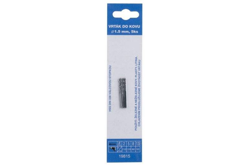 (obrázek pro) Vrták do kovu 1.5mm (5ks)