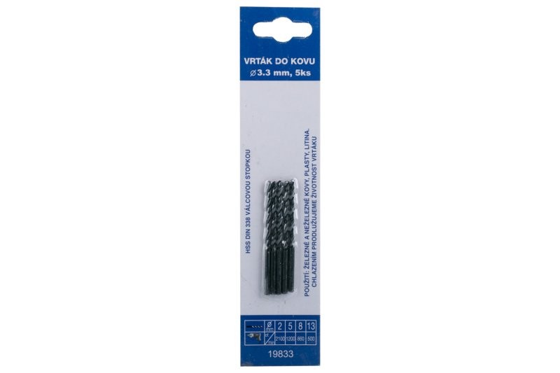 (obrázek pro) Vrták do kovu 3.3mm (5ks)