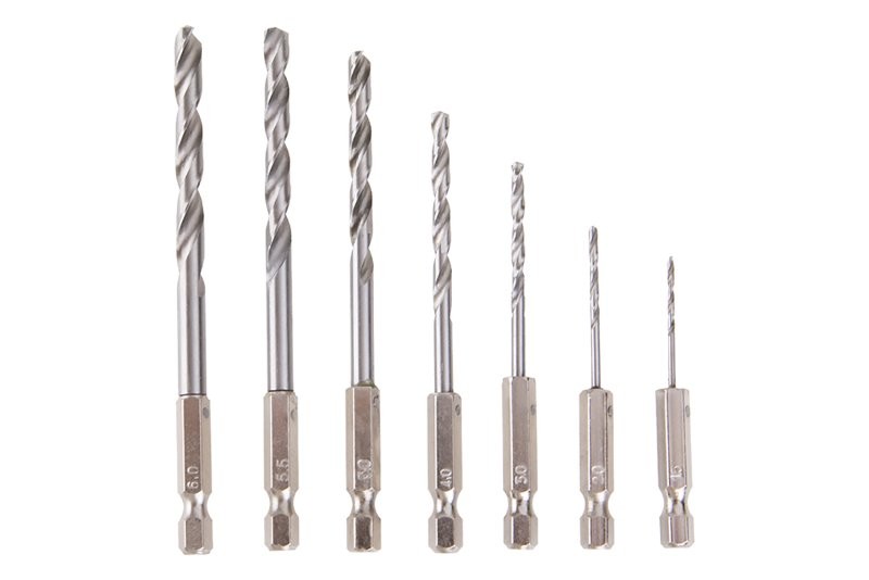 (obrázek pro) Sada vrtáků HSS se šestihrannou stopkou 1/4″ 1.5-6mm 7ks do aku šroubováku
