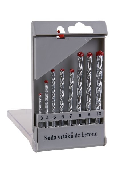(obrázek pro) Sada vidiových vrtáků 8ks 3-10mm,PVC