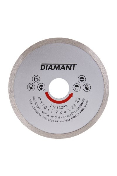 (obrázek pro) Kotouč diamantový DIAMANT 110x1.7x22.2mm plný