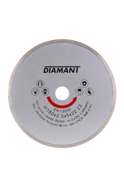 (obrázek pro) Kotouč diamantový DIAMANT 180x2.3x22.2mm plný