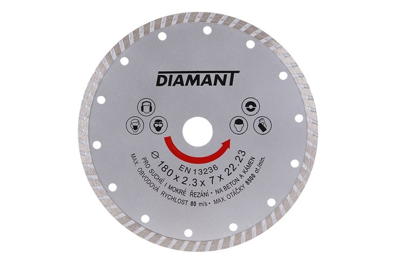 (obrázek pro) Kotouč diamantový DIAMANT 180x2.3x22.2mm TURBO