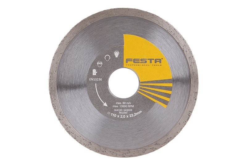 (obrázek pro) Kotouč diamantový FESTA plný 110x2x22.2mm