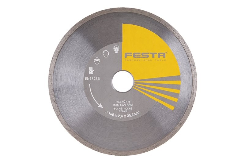 (obrázek pro) Kotouč diamantový FESTA plný 180x2.4x25.4mm