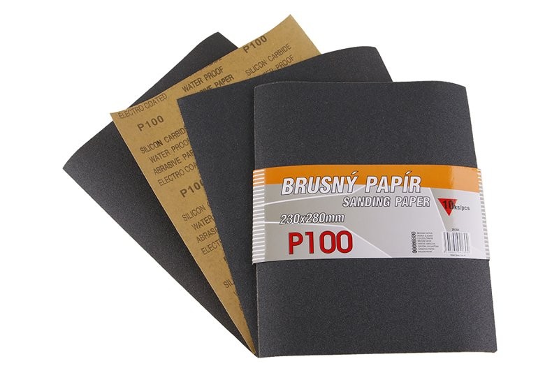 (obrázek pro) Papír brusný 230x280mm P100 10ks Waterproof