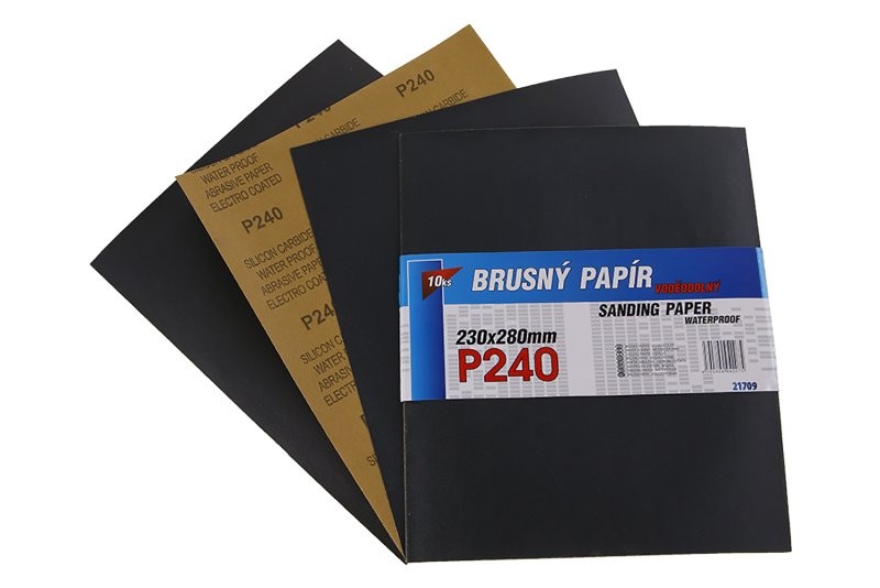 (obrázek pro) Papír brusný 230x280mm P240 10ks Waterproof