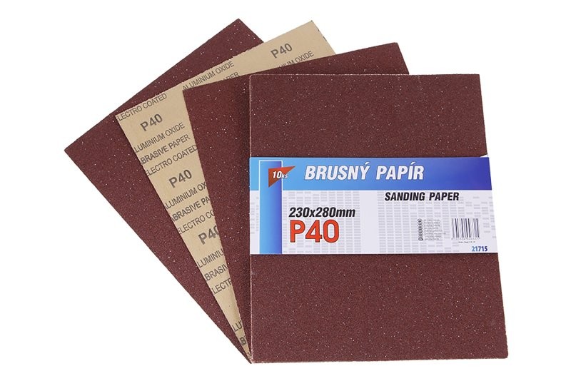 (obrázek pro) Papír brusný 230x280mm P40 10ks