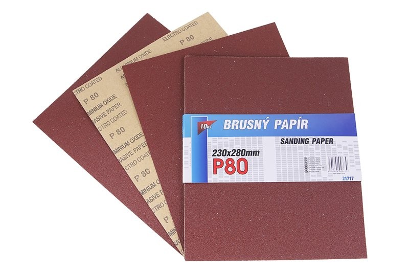 (obrázek pro) Papír brusný 230x280mm P80 10ks
