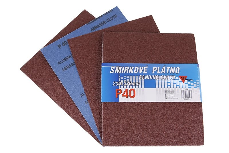 (obrázek pro) Plátno smirkové 230x280mm P40 10ks