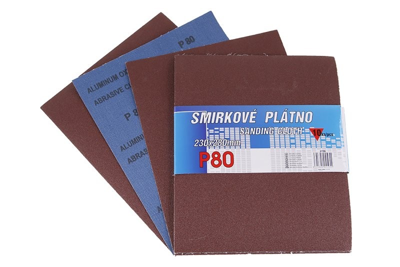 (obrázek pro) Plátno smirkové 230x280mm P80 10ks