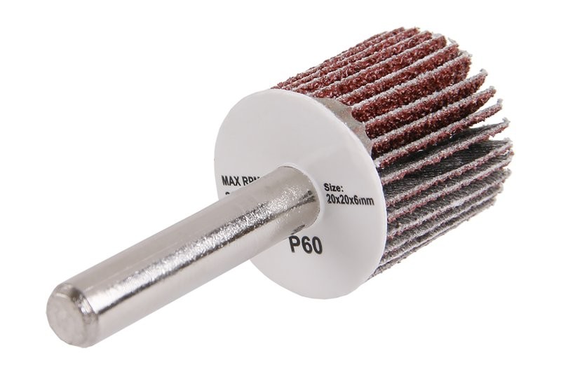 (obrázek pro) Kotouč lamelový brusný 20x20x6mm P60 stopka