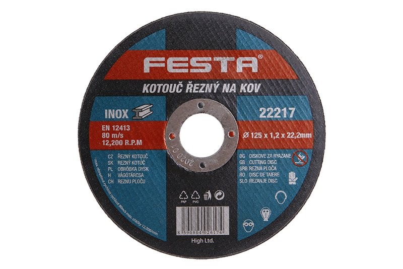 (obrázek pro) Kotouč řezný FESTA na kov 125x1.2x22.2mm